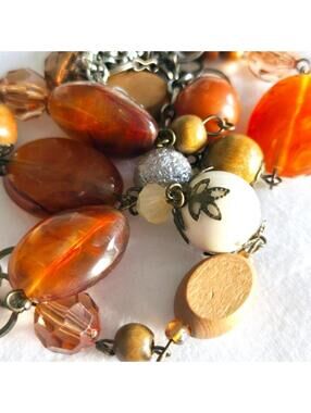 Boho Chic Beaded Single Strand Long Necklace
